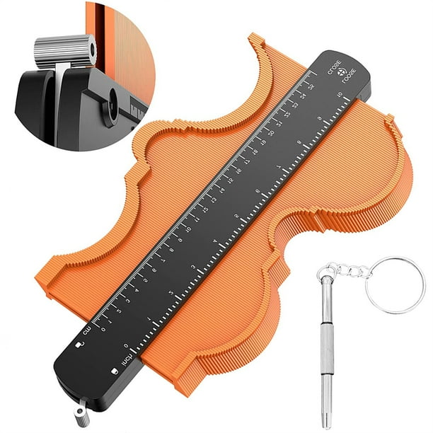 Profile Gauge Portable Template Lengthen Contour Copy Professional Tiling Measuring Tools Multifunctional Accurate Simple Measuring Ruler 